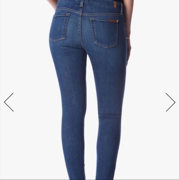 7 For All Mankind B(AIR) Ankle Skinny Distressed Jeans Size 24 - Picture 2 of 16